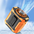 Portable, Clip-On Waist Fan - 10 Speed, Wearable, Flashlight, Powerbank