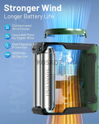Portable, Clip-On Waist Fan - 10 Speed, Wearable, Flashlight, Powerbank